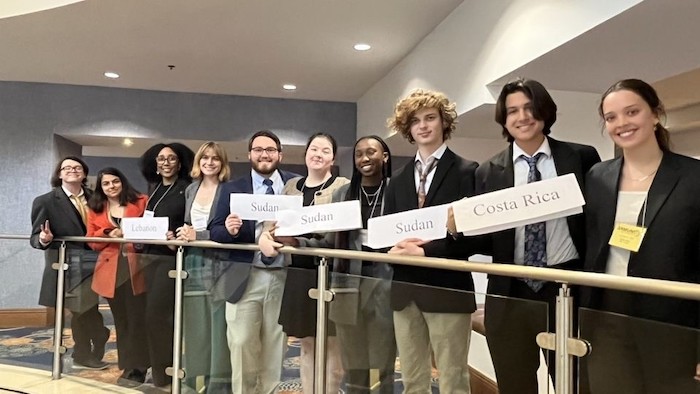 Model UN delegates at a conference in Atlanta.